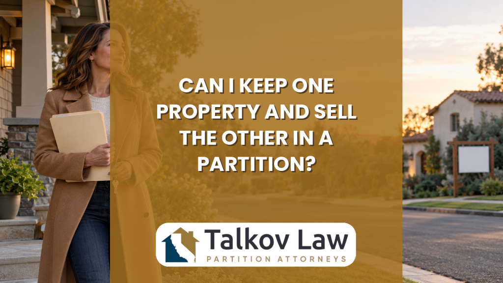 Can I Keep One Property and Sell the Other in a Partition?