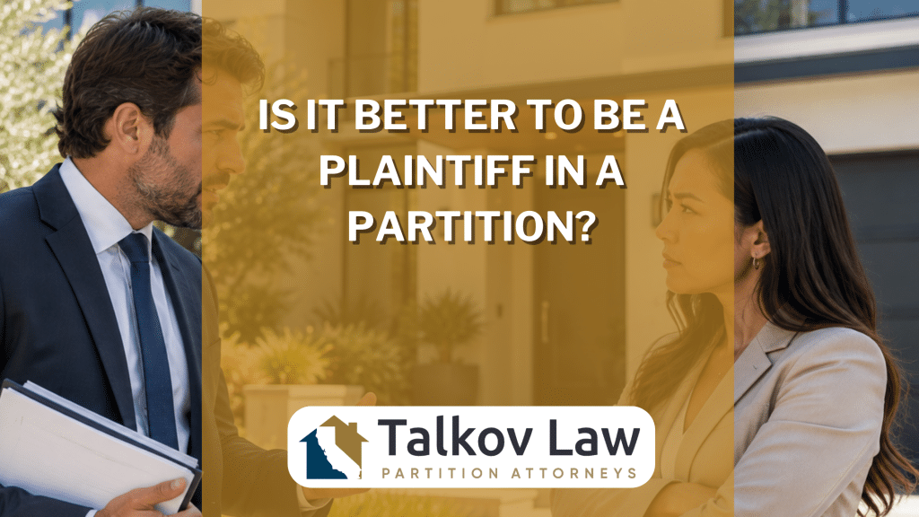 Is it Better to be a Plaintiff in a Partition?