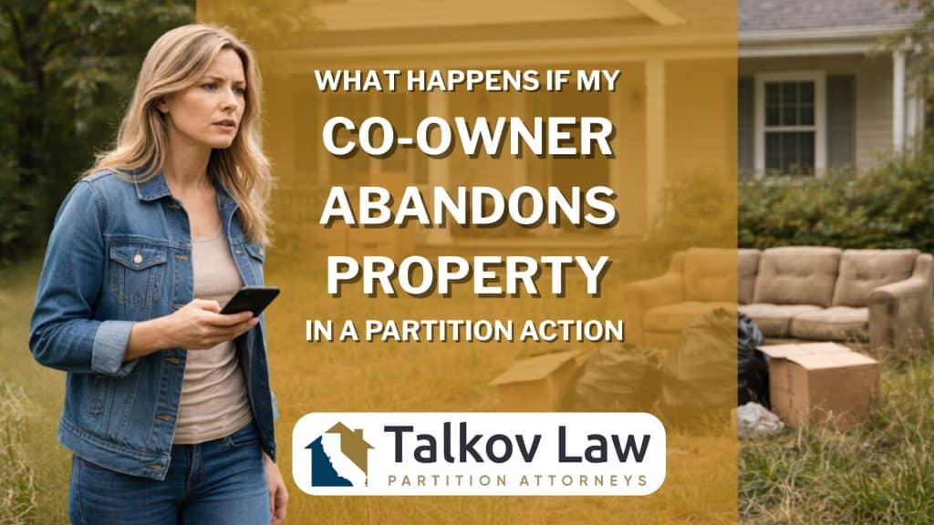 Abandoned Property Partition Action: What to Do When a Co-Owner Walks Away