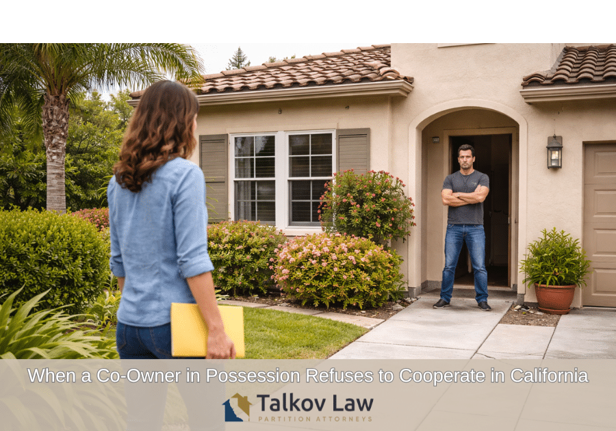 When a Co-Owner in Possession Refuses to Cooperate in California