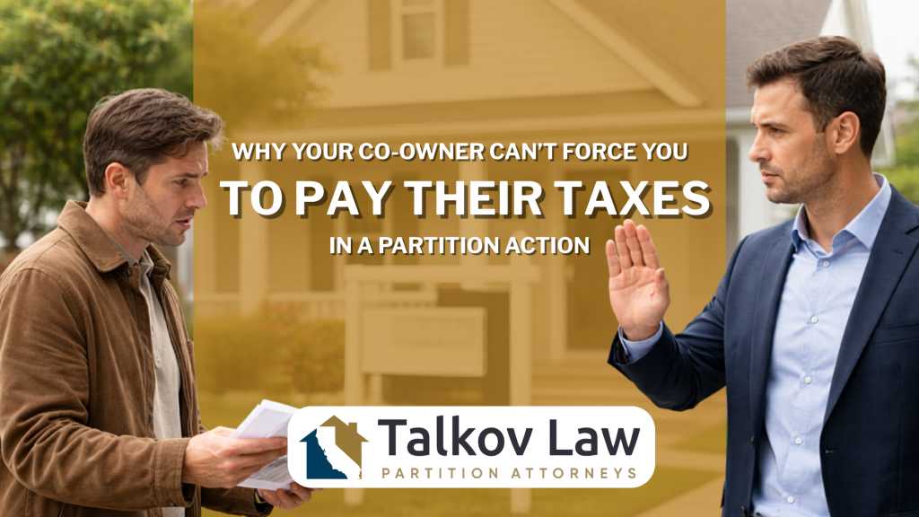 Co-Owner Can’t Force You to Pay Their Capital Gains Tax in a Partition Sale